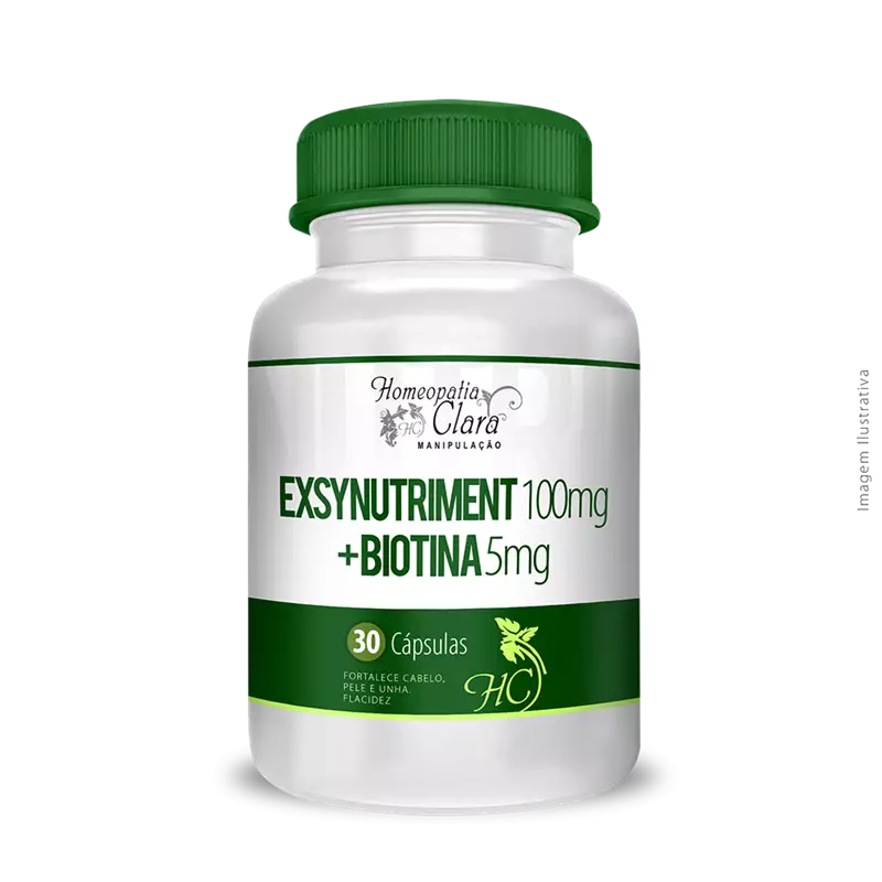Exsynutriment 100mg com Biotina 5mg 30 Cápsulas