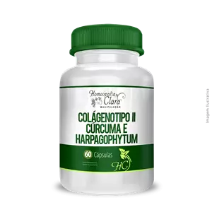 Colágeno Tipo II, Cúrcuma e Harpagophytum 60 Cápsulas