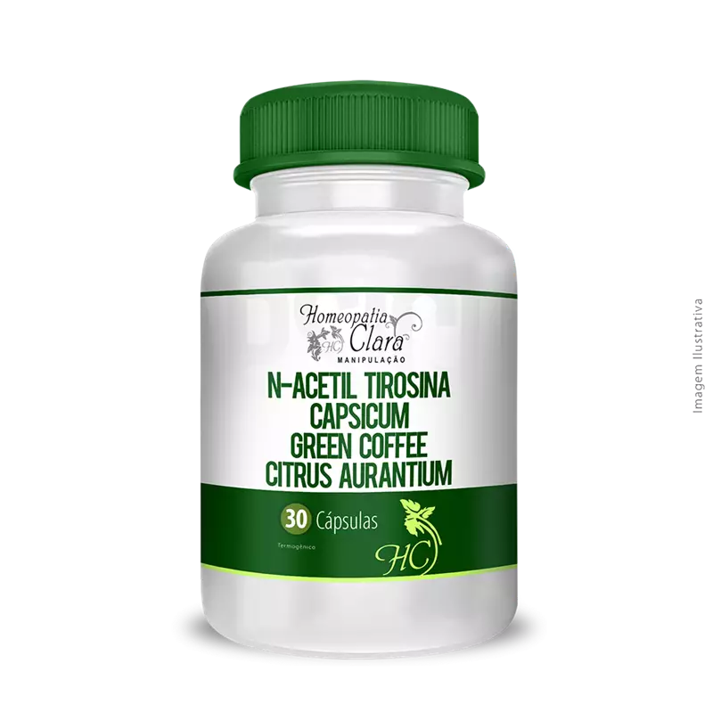 N-Acetil Tirosina / Capsicum / Green Coffee / Citrus aurantium 30 Cápsulas